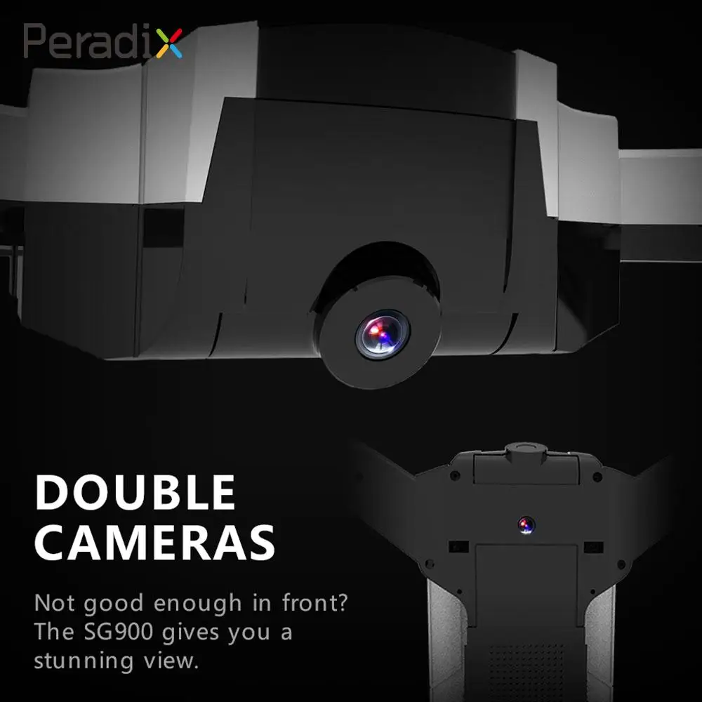 

Peradix 4CH 6-Axis Gyro HD 720P Drone Accelerometer White 2.4Ghz WIFI One Key Landing Stable Gimbal LED Gesture Selfie Shot