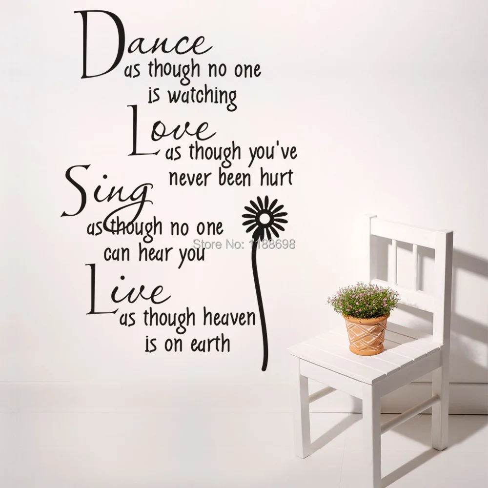 Whole New Arrival English Poem Wall Stickers For Rooms Whole New Arrival English Poem Wall Stickers For Rooms Home Decor Outlet Top Quality In From Garden On Aliexpress