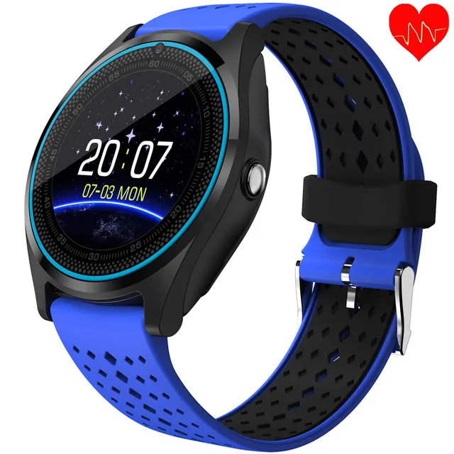 V9 HR Smart Watch Men Support SIM Card Heart Rate Monitor With