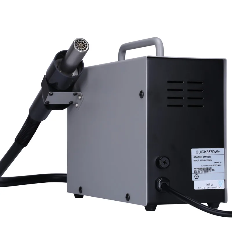 US $69.63 QUICK 857DW 580W Hot Air Gun Station with Heater Bga Rework Station SMD Rework Soldering Station