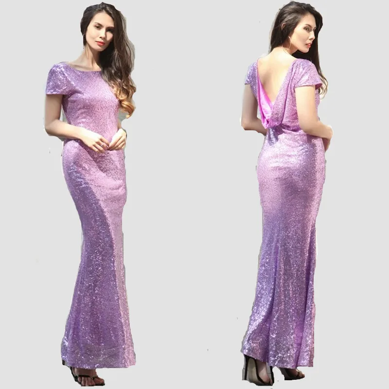 Wholesale Spring/summer 2017 High Quality Elegant Woman Sequins Sexy Dress Gold, Red, High-end Package Shoulder Backless Fishtail Dress Buy Cheap Spring/summer 2017 High Quality Elegant Woman Sequins Sexy Dress Gold, Red, High-end Package Shoulder Backless Fishtail Dress