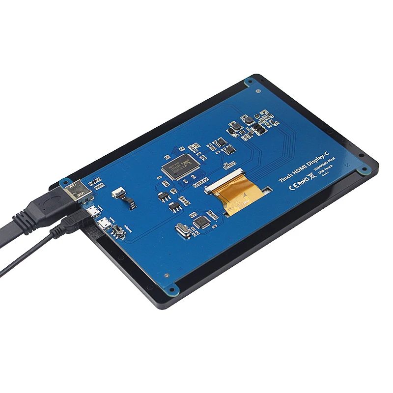 7 дюймов Raspberry Pi 3B + ЖК дисплей Дисплей сенсорный Экран 1024*600 HDMI TFT монитор акриловый