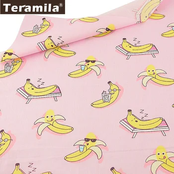

Teramila 100% Cotton Fabrics Patchwork Scrapbooking DIY Sewing Material Banana Style Twill Tecido Tela Quilting Tissu Coton