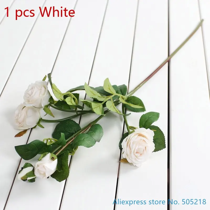 1 шт. красивый искусственный цветок Шелковая Роза украшение для свадьбы букет украшение дома подарок 4 цвета F433