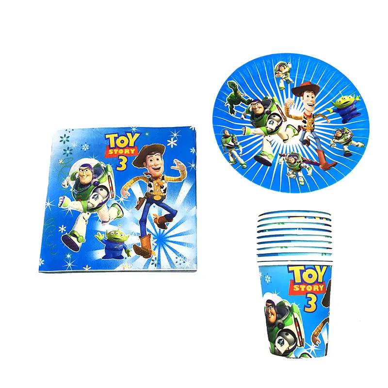 

60pcs/pack Toy Story theme disposable plates cups Toy Story theme plates cups napkins Toy Story theme baby shower decorations
