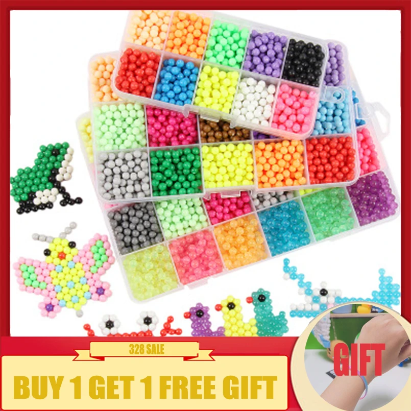 

DIY Magic Water Spray Beads Puzzle Toys For Children Educational 3D Puzzle Handmade Water Beads Puzzle Box Kids Toys