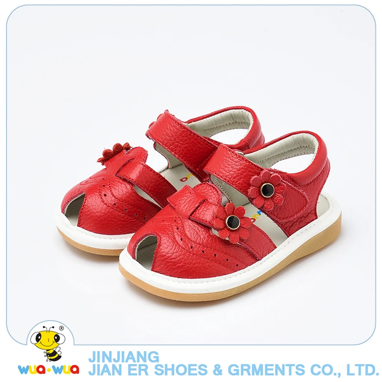 Baby Squeaky font b Shoes b font for Children pretty design Toddler Girls first walker Anti
