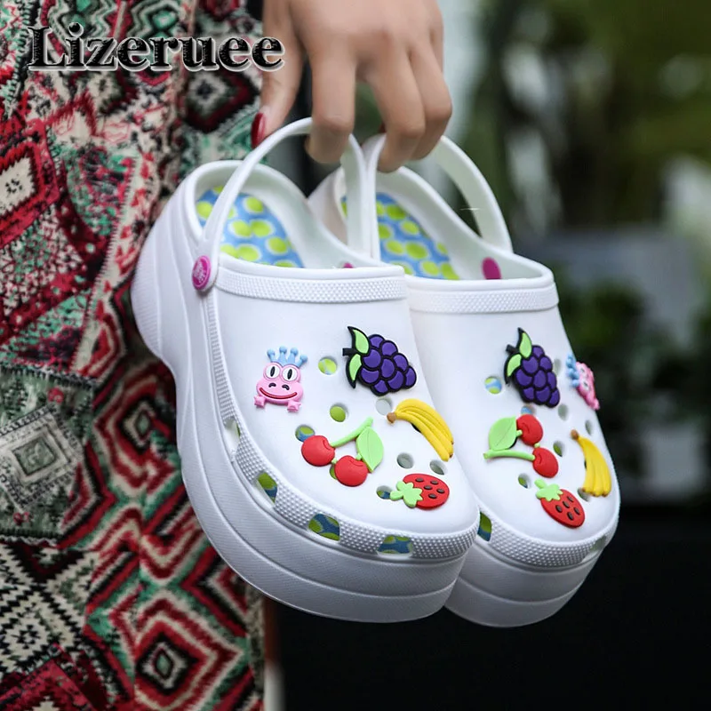 Baratos Verano Croc zuecos Slip On jardín plataforma playa sandalias Flip Flop mujer Casual agua Aqua natación zapatos clásicos aumento de altura