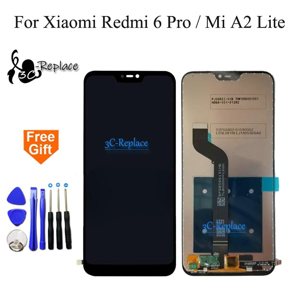 Черный/белый для Xiaomi Redmi 6 Pro 6Pro полный ЖК дисплей сенсорный экран дигитайзер в
