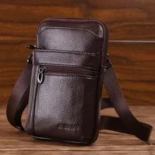 Для Мужчин's Винтаж из натуральной кожи, Воловья кожа, крючок ременная пряжка на ремне через плечо Талия Fanny Pack на открытом воздухе сумки-кошельки