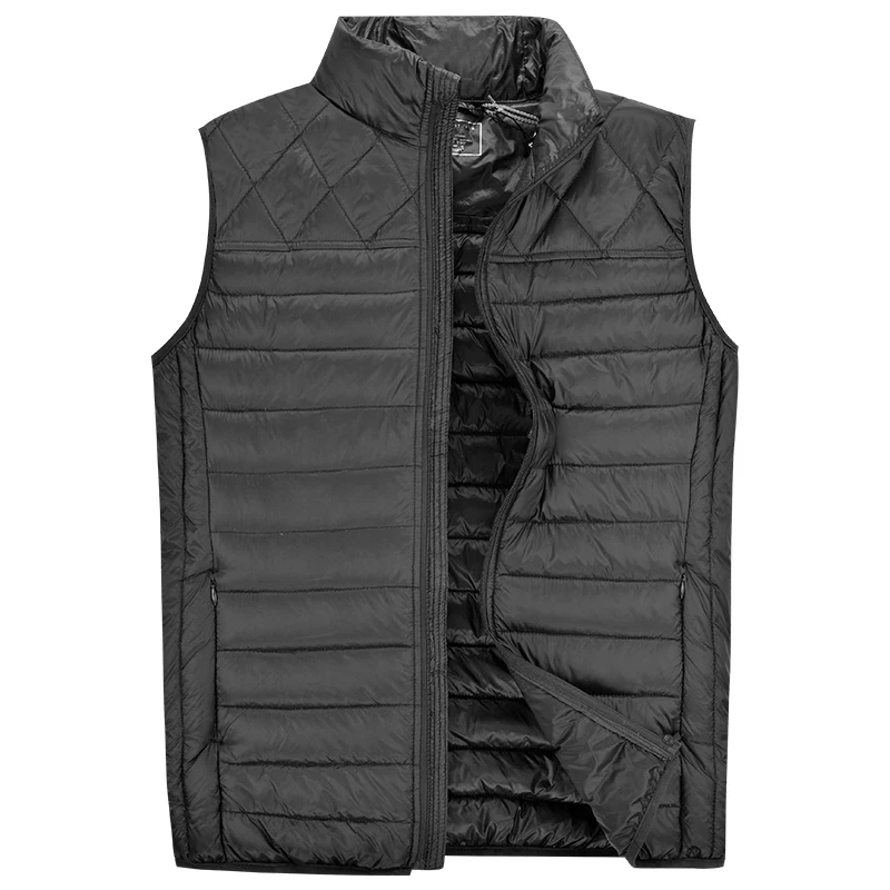 Lesmart Men's Down Vest Jacket 90% White Duck Down Zipper