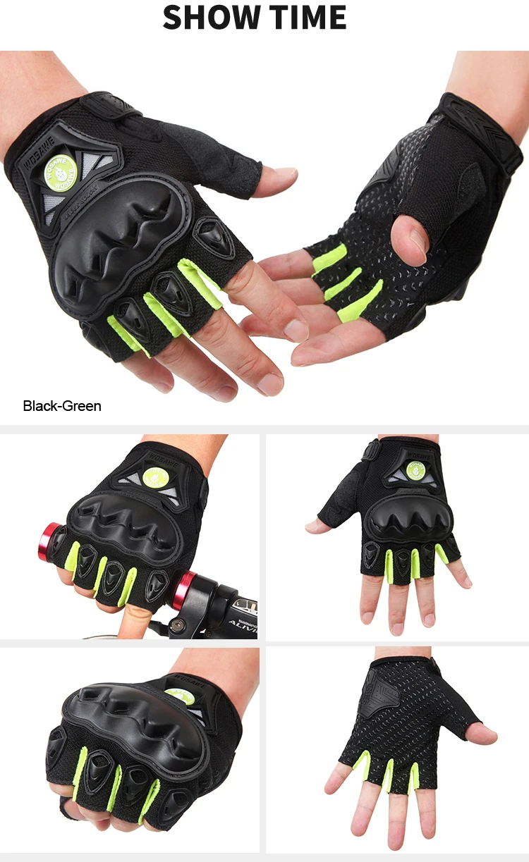 WOSAWE мотоциклетные перчатки на пол пальца ПВХ оболочке перчатки для мотокросса, для езды на мотоцикле, для езды на велосипеде, Mtb мотопробег, гонки внедорожные перчатки