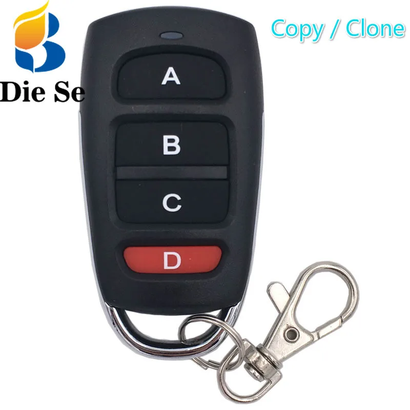 

433MHz Wireless RF Remote Control Copy 4 Channel Cloning Duplicator Clone Remotes For Copy Electric Garage Door Control