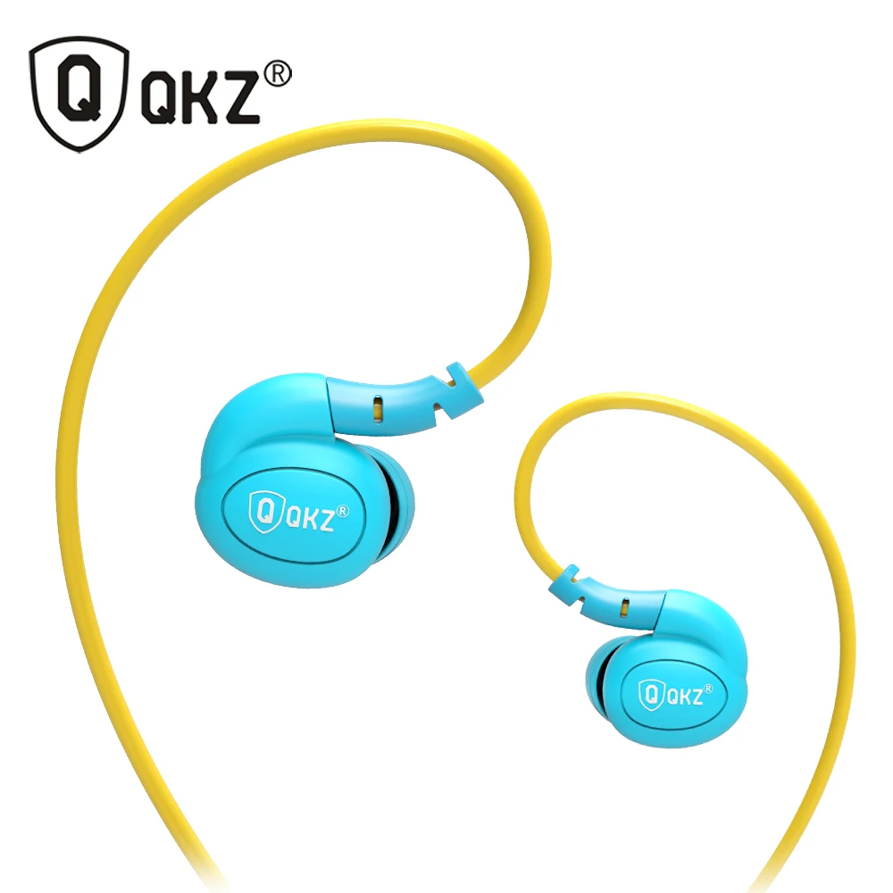 Qkz DM100 спортивные наушники Running с памятью провода Водонепроницаемый IPX5 микрофоном