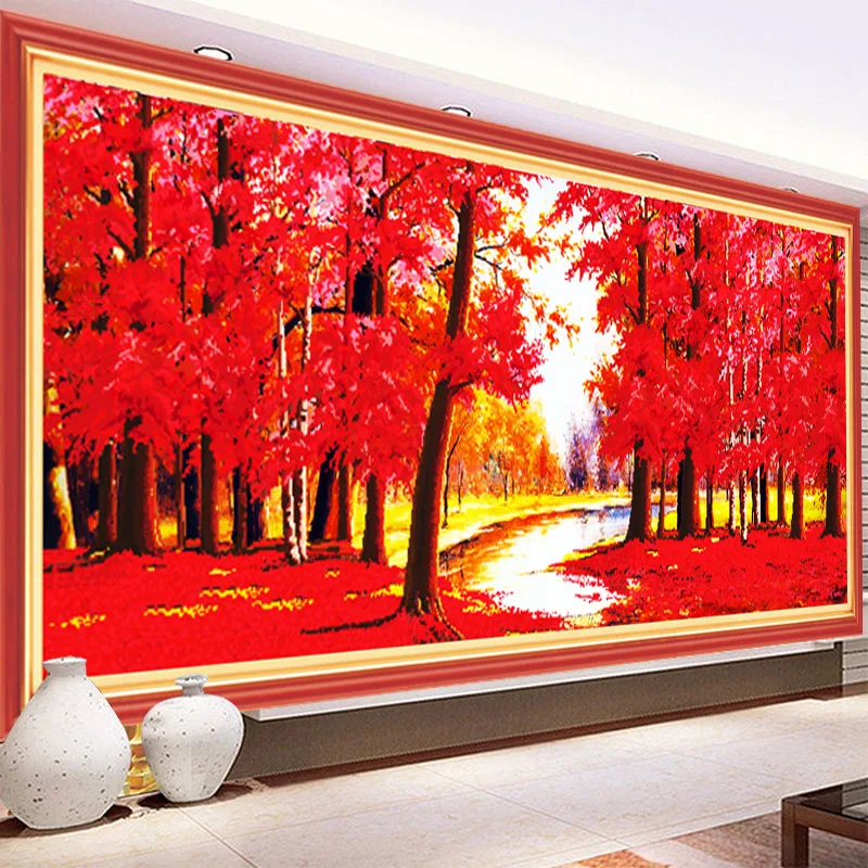 QIANZEHUI DIY Diamond Embroidery Round Fortune Mangroves Full rhinestone 5D painting cross stitch needlework | Дом и сад