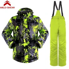 Лыжный костюм для мужчин, зимний,, для улицы, ветрозащитный, водонепроницаемый, Термальный, мужской, для снега, брюки, наборы, для катания на лыжах и сноуборде, лыжная куртка