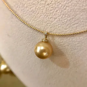 

Luxury genuine G18K Gold Accessories Fashion Pearl Pendant Settings Findings Pendant Mountings Women Accessories Female Jewwelry