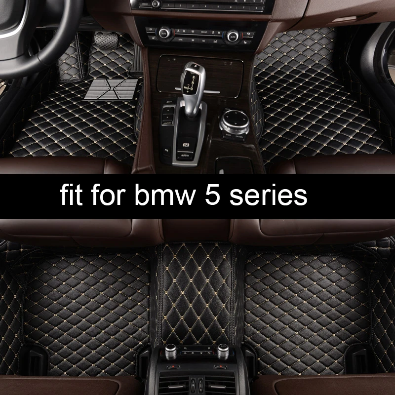 

lsrtw2017 car styling fiber leather car interior floor mat for BMW 5 series e60 e61 f10 f11 f07 G30 G31 520 525 530 535 550 540