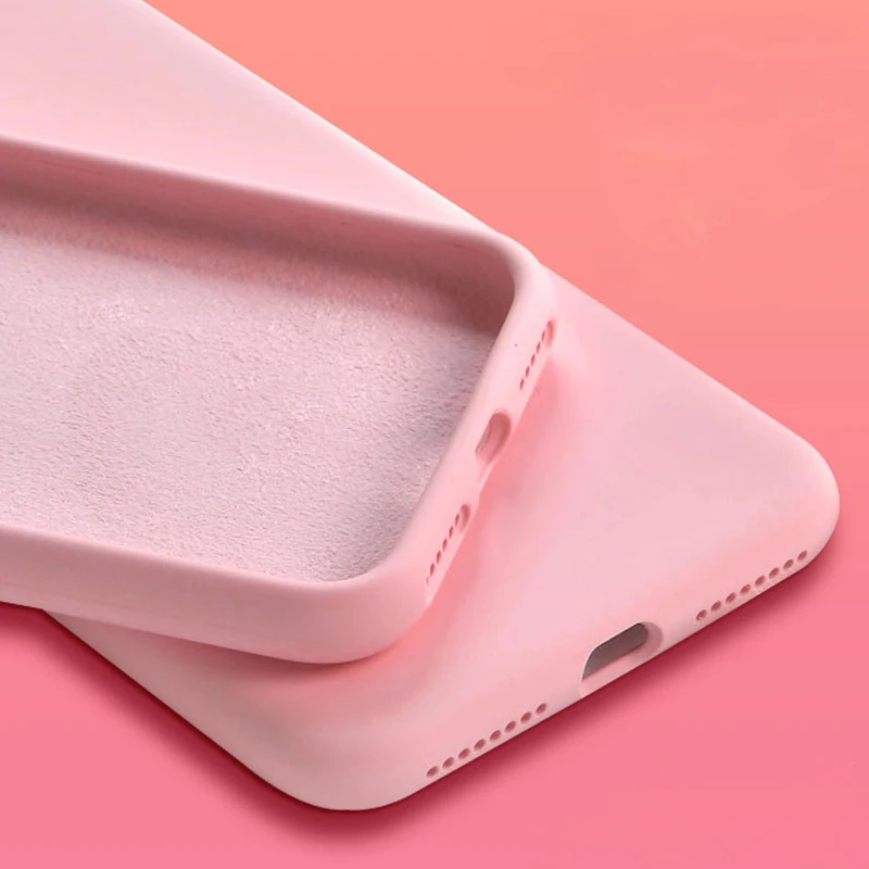 

New Liquid Silicone Case for XIAOMI MI 8 9 SE Lite REDMI 7 Note 7 Note7 Microfiber Inside Cute Candy TPU Matte Drop-Proof Cover