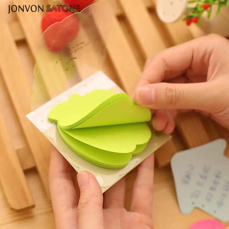 

jonvon Satone 8pcs New Cute Notepad Candy Color N Paste Past It Note Post Cartoon Office School Supplies Kawaii Stationery