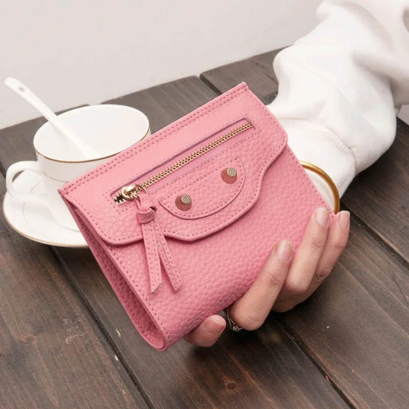 

Fashion Stylish Women Genuine Leather Short Wallets Ladies Woman Small Wallet Designer Purse Female Purses Money Clip 6N01-03