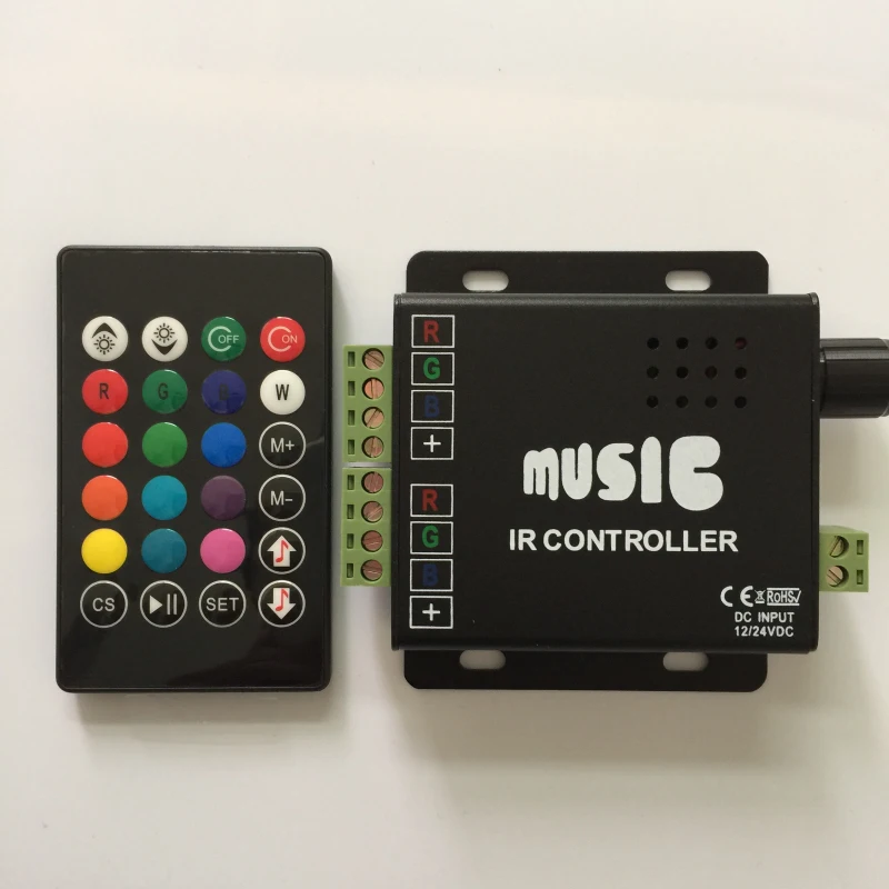 New LED Music IR Control RGB Sound/Audio Controller With 24Key Remote