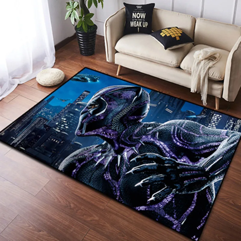 

The Avengers 4 Black Panther Footcloth Shower Room Skid Resistance Cushion Mat Kitchen Bedroom Home Living Room Decor M819