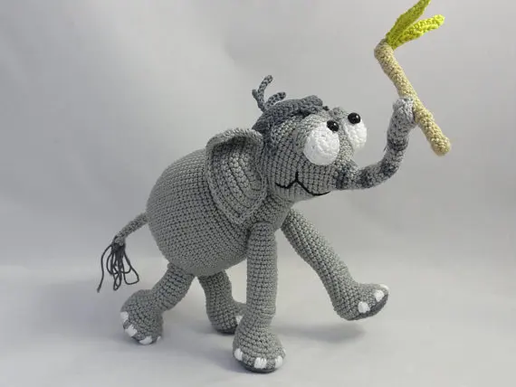Вязание амигуруми Джамбо игрушка слон погремушки куклы|doll rattle|elephant rattletoy rattle |