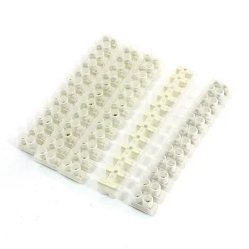 

ABHU-5Pcs 20A 12 Positions Two Rows Screw Terminal Barrier Block Connector