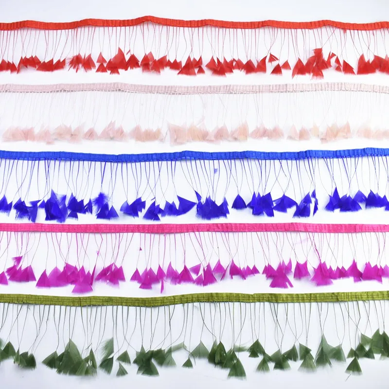 

2Meters/Lot Goose Feather Trims Trim Natural Feathers for Crafts White Pheasant Feathers for Jewelry Making Boa Clothing Plumas