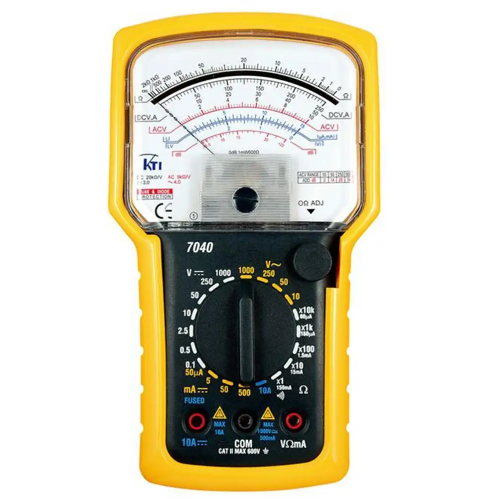 

KT7040 Sensitive Pointer Analog Multimeter OHM Measuring Tool Precise Tester Set