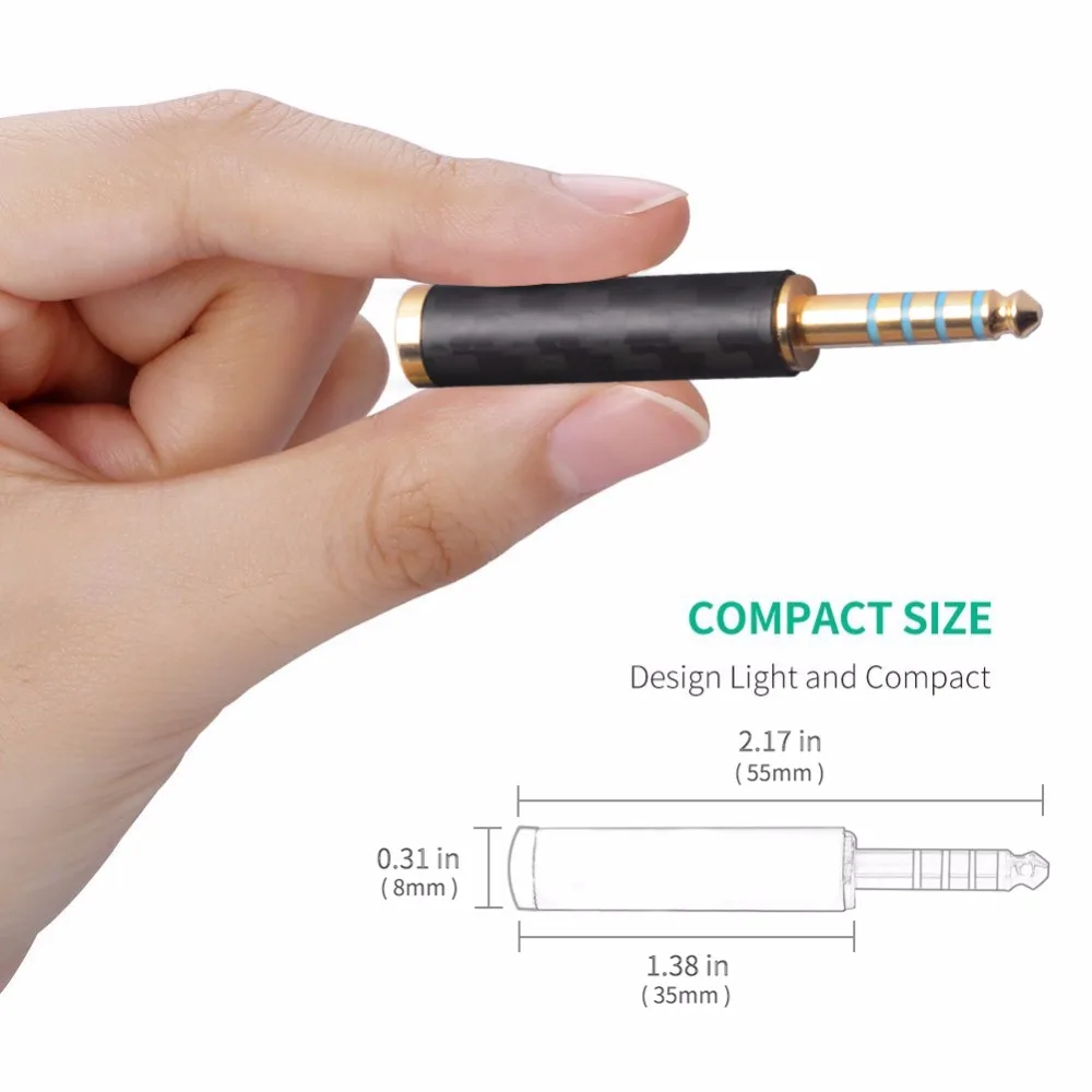 OKCSC стерео адаптер 4,4 мм/3,5 мм штекер 2,5 мм/3,5 мм Женский баланс углеродного волокна разъем наушники DIY аксессуар для sony плеер