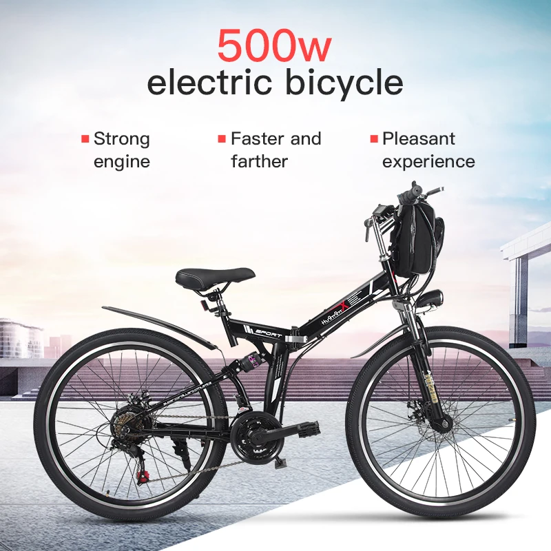 Clearance 26inch electric mountain bike 48V lithium battery  500w high speed motor max speed 42km/h Soft tail electric ebike 2