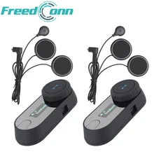 2 шт. FreedConn TCOM-SC мотоцикла Bluetooth гарнитура с ЖК-дисплей Экран FM мягкие Mic для интегрального/Полный шлем