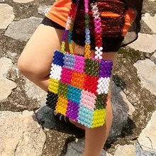 Мода жемчужная сумка коробочка для бусин сумка женская вечерние сумки летние пляжные сумки люксовый бренд Радужная сумочка