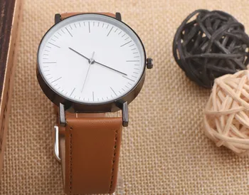 

Men's watch fashion casual quartz business watch luxury brand leather automatic Retro Design Band Analog Alloy Wrist Watch H5