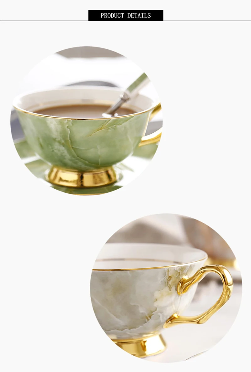 Костяной фарфор чашка комплект Кофе кружка с блюдцем ложка Western Стиль днем Чай комплект Кофе чашки элегантные аксессуары для посуды напиток-посуда