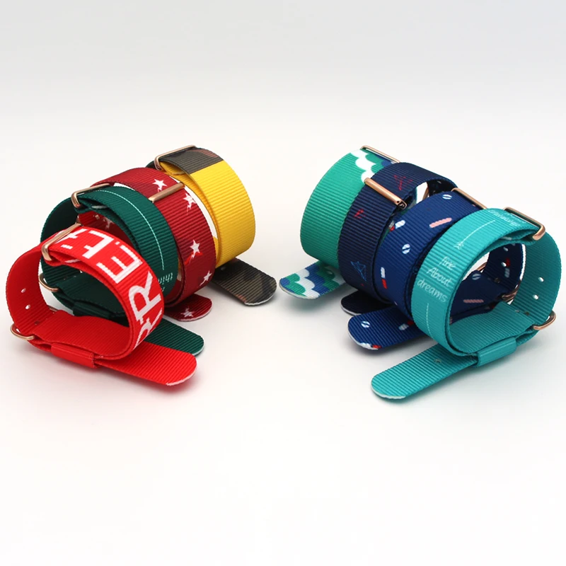 High-end printed Simple and stylish color RELAX letters nylon table bandwidth 18mm 20mm adapter belt ladies men's sports High-end printed Simple and stylish color RELAX letters nylon table bandwidth 18mm 20mm adapter belt ladies men's sports