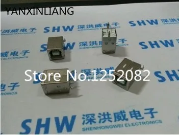 

10PCS USB B-type USB female socket square head USB180 degree vertical line printer port socket connector
