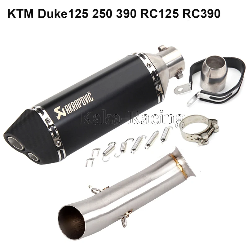 Для KTM DUKE 390 250 125 RC125 RC390 мотоциклетная средняя труба с Akrapovic глушитель Escape moto 2017 2018