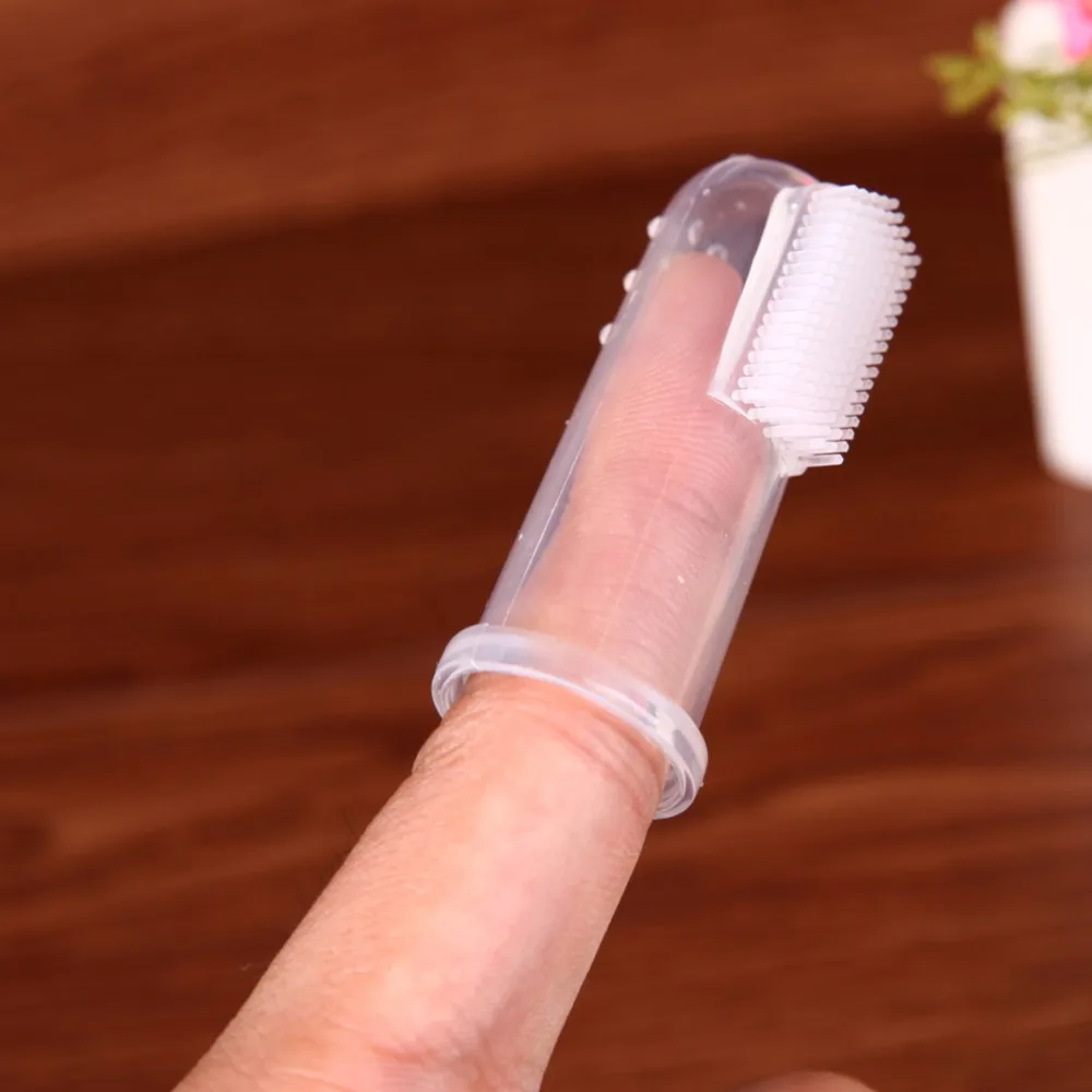 Title 5, Pet Finger Toothbrush Dog Cat Tartar Teeth Clea...