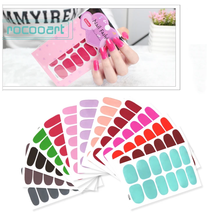 

Rocooart Y5280-Y5296 Manicure Foil Decor Decal Adhesive Nail Art Sticker HD Candy Color Sweetie Fashion Nail Wrap Sticker 2018