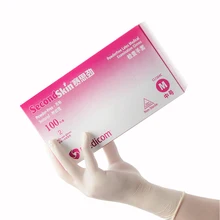 100 шт одноразовые медицинские нестерильные Порошковые латексные смотровые перчатки с текстурой