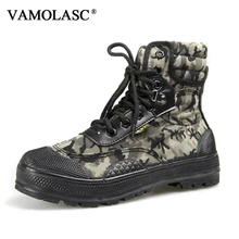 

VAMOLASC New Men Outdoor Waterproof Anti-Slip Climbing Boots Hiking Shoes Breathable Mountain Walking Trekking Boots