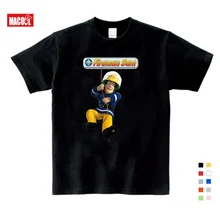 Children Hot Cartoon Fireman Sam Print Tee Tops Clothes For Kid Short Sleeve T-shirts Boy Girls 100%Cotton T-shirt Costume