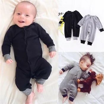 

2018 Newborn baby rompers Cotton Baby girl clothes Long Sleeve Overalls Jumpsuit infantis Clothing sets