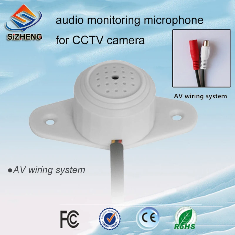 Us 11 0 Sizheng Cott Qd30s Mini Wall Ceiling Sound Monitor Audio Microphone Av Wiring System For Cctv Camera System In Cctv Microphone From Security