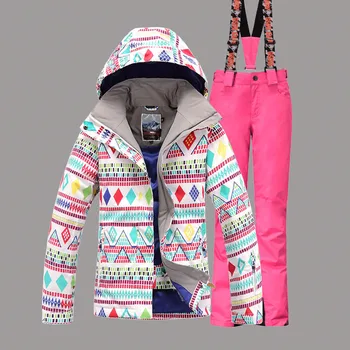 

Winter Jacket Pant Gsou Snow Waterproof Windproof Thermal Breathable Skiing Snowboard Outdoor Sport Wear Coat Trouser Riding Set
