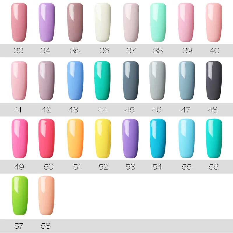 ROSALIND лак для ногтей 7 мл 58 цветов набор гель-лаков для ногтей Маникюр для праймер для ногтей Полупостоянный УФ лак для ногтей