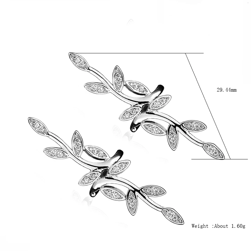 FCGJHW, Стерлинговое Серебро 925 пробы, серьги для женщин, индийские ювелирные изделия, бохо, корейский стиль, циркон, камень, растения, листья, форма, вечерние, для девушек